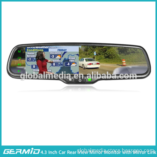 4.3 inch mirror link synchronize the informations of your smart phone, reverse camera,customed logo